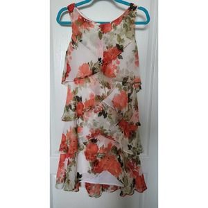 SL fashions women's dress flowers pattern size 6 new no tag
